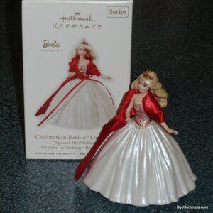 Hallmark "Celebration Barbie" Christmas Ornament 2010 Special Edition With Box